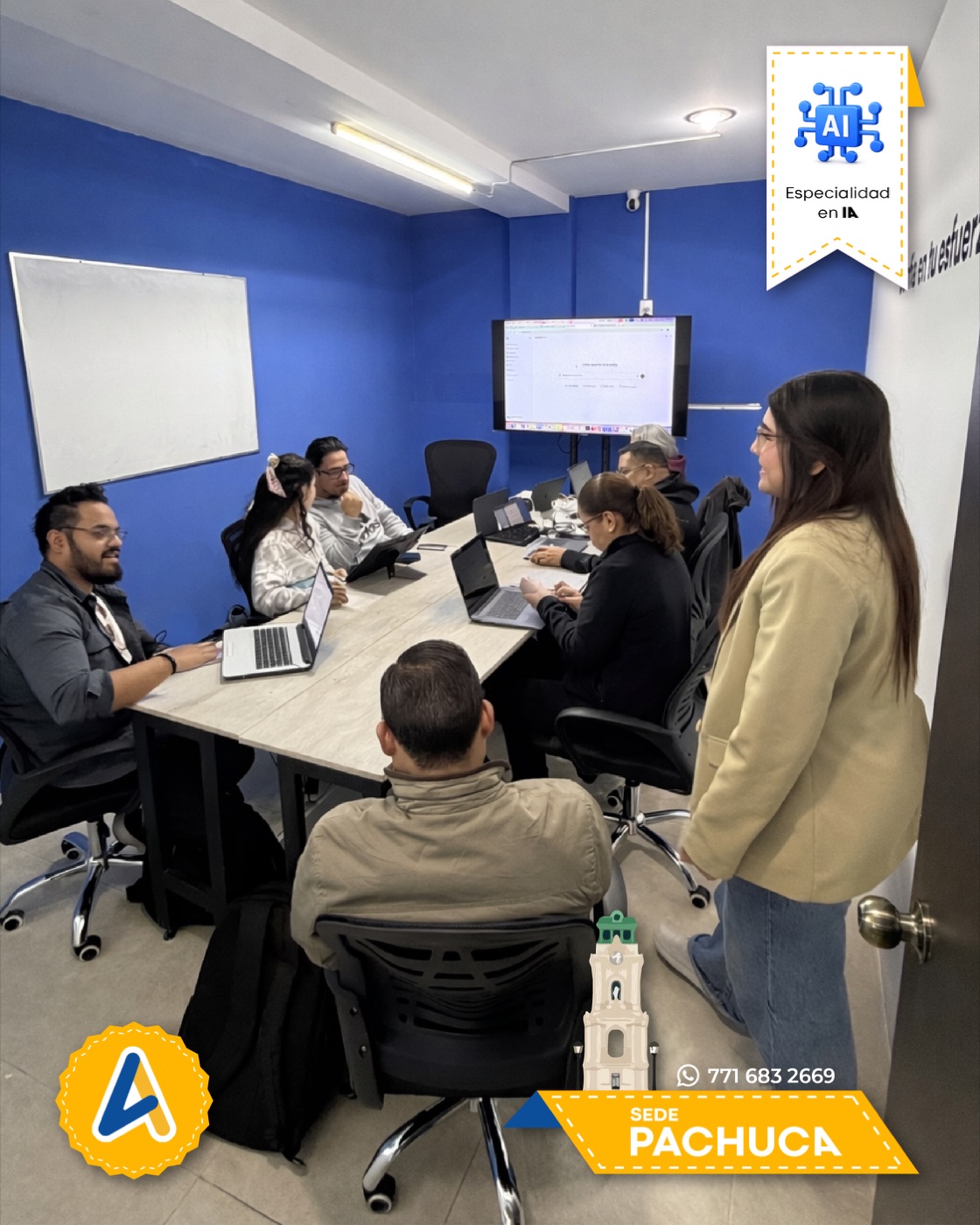Alumnos aplicando lo aprendido en clase